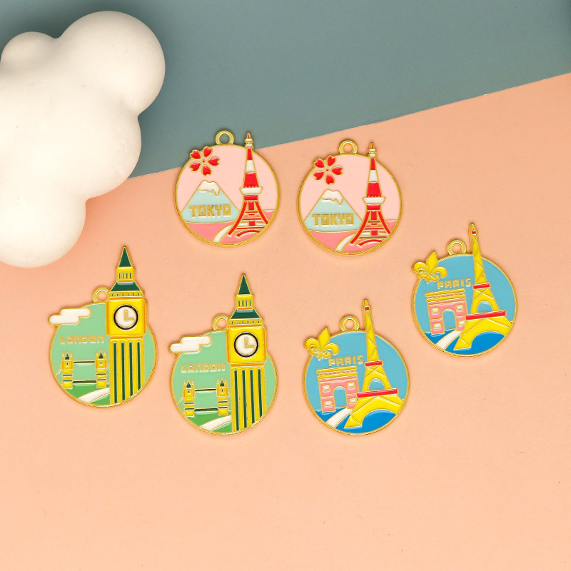 Jewelry Making Tokyo - 10 adet Renkli Emaye Seyahat Takıları