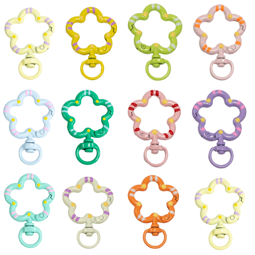 Jewelry Making Chain - 5 adet Çiçek Metal Istakoz Pençe