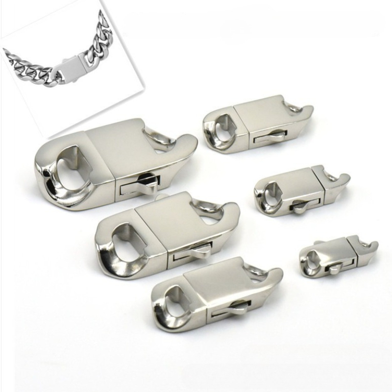 Jewelry Making Chain - Paslanmaz Çelik Yaylı Klipsli Istakoz Klipsli