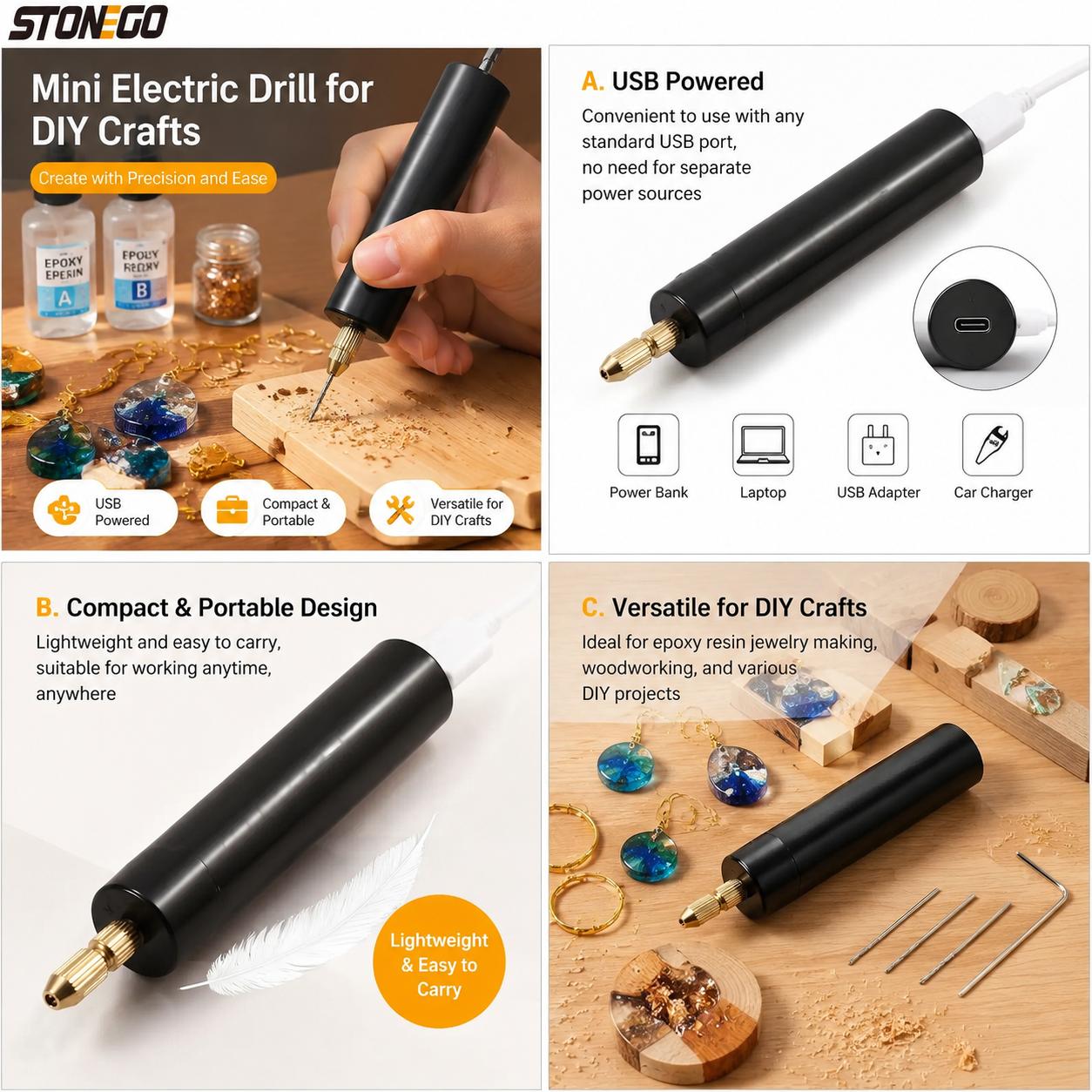 Mini USB Güçlü Elektrikli Matk - Jewelry Making Rotary Tool incelemesi ve fiyatı