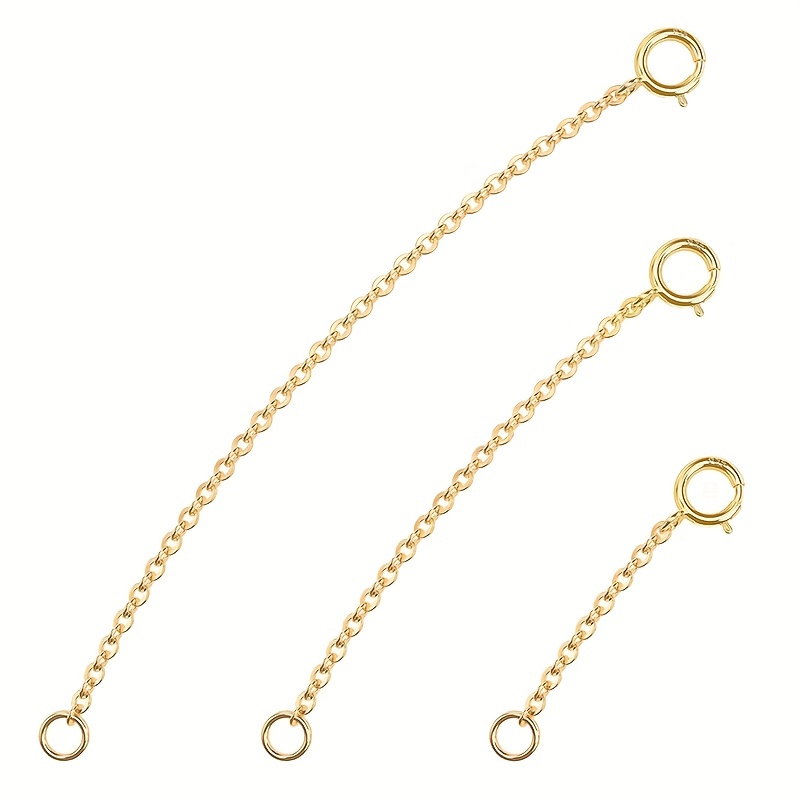 3 adet yaylı toka uzatma zinci - Jewelry Making Chain incelemesi ve fiyatı