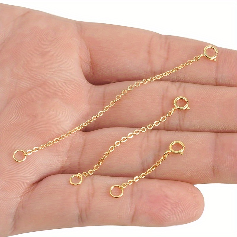 3 adet yaylı toka uzatma zinci - Jewelry Making Chain incelemesi ve fiyatı
