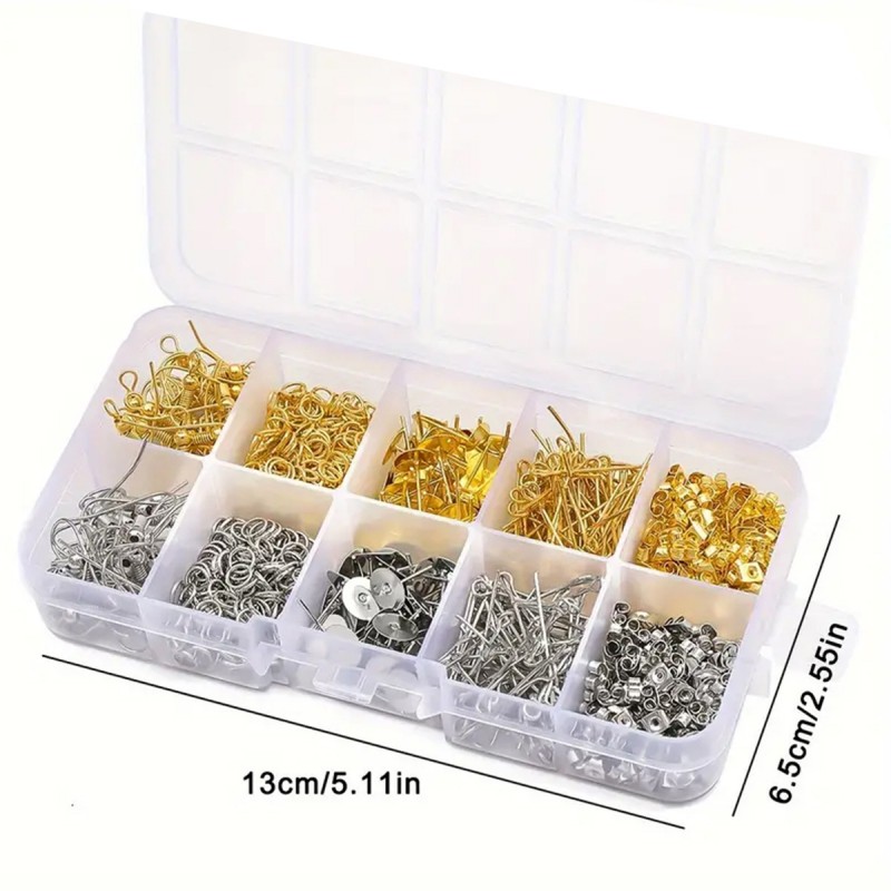 1 takım kutu kulak kancası tek - Jewelry Making Materials Wholesale incelemesi ve fiyatı
